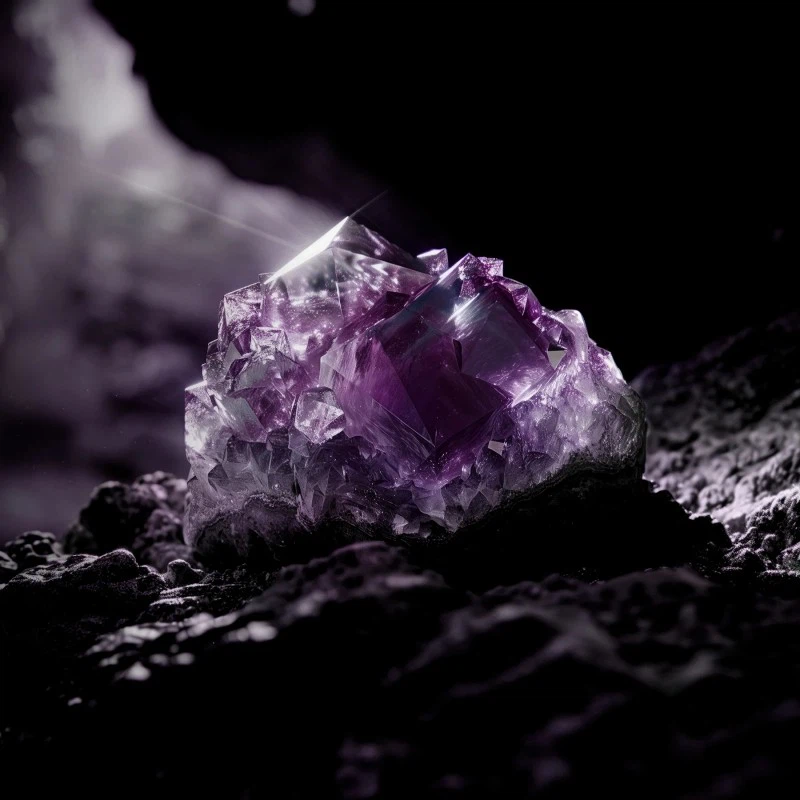 Factory Customized Natural Amethyst Dial Luxury Watch For Men