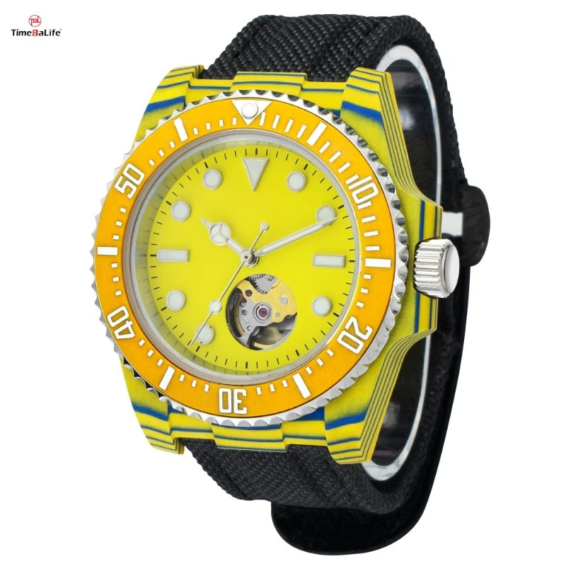 Luminous 100% Forged Carbon Fiber Case Automatic Watch For Men