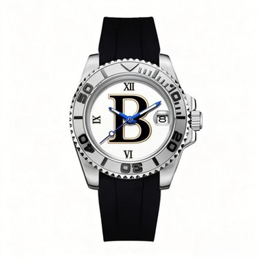 पुरुषों के लिए OEM कस्टम लोगो 40MM मैकेनिकल घड़ी सिलिकॉन स्ट्रैप